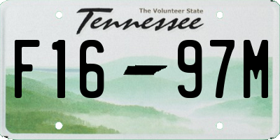 TN license plate F1697M