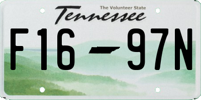TN license plate F1697N