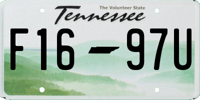 TN license plate F1697U