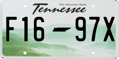 TN license plate F1697X