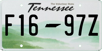 TN license plate F1697Z