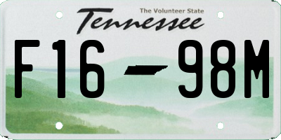 TN license plate F1698M