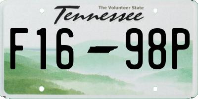 TN license plate F1698P