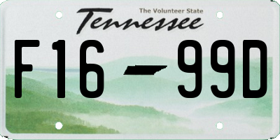 TN license plate F1699D