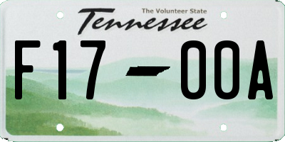 TN license plate F1700A