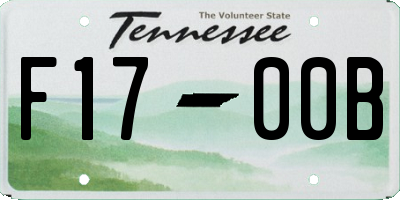 TN license plate F1700B