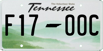 TN license plate F1700C