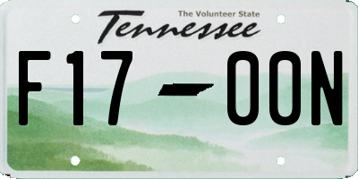 TN license plate F1700N