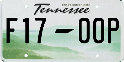 TN license plate F1700P