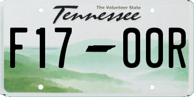 TN license plate F1700R