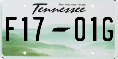 TN license plate F1701G