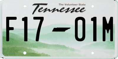 TN license plate F1701M