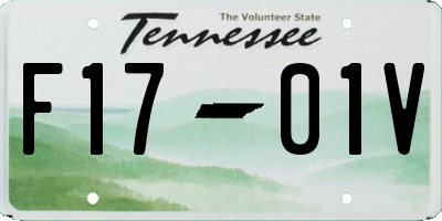 TN license plate F1701V