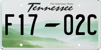 TN license plate F1702C