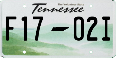 TN license plate F1702I