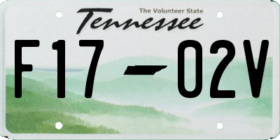 TN license plate F1702V