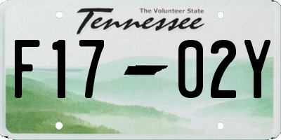 TN license plate F1702Y