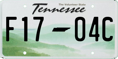 TN license plate F1704C