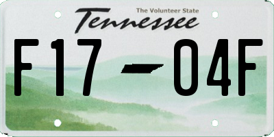 TN license plate F1704F