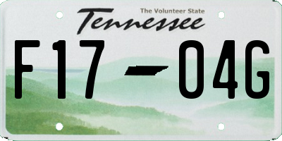 TN license plate F1704G