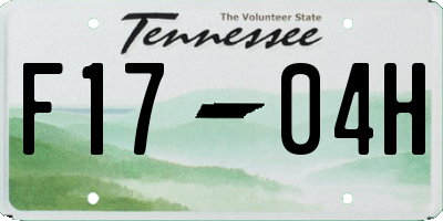 TN license plate F1704H