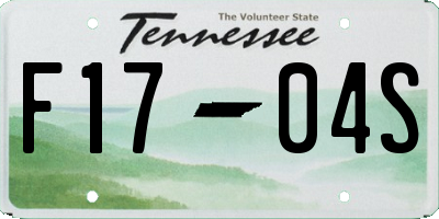 TN license plate F1704S