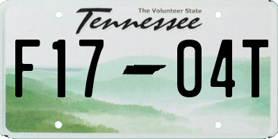 TN license plate F1704T