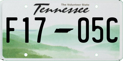 TN license plate F1705C