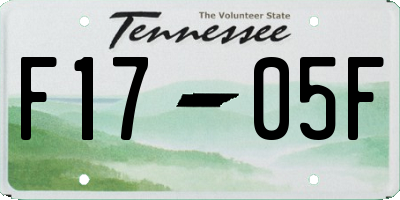 TN license plate F1705F