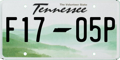 TN license plate F1705P