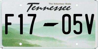 TN license plate F1705V