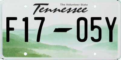 TN license plate F1705Y