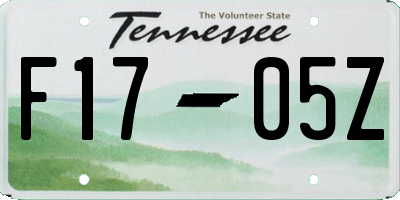 TN license plate F1705Z
