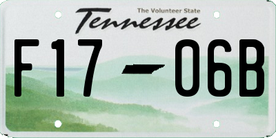 TN license plate F1706B