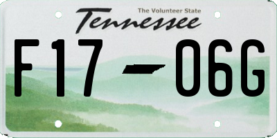 TN license plate F1706G