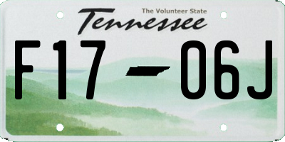 TN license plate F1706J