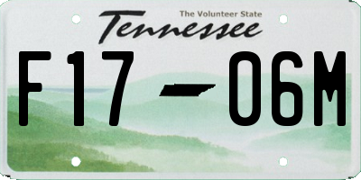 TN license plate F1706M