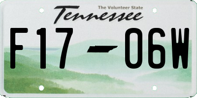 TN license plate F1706W