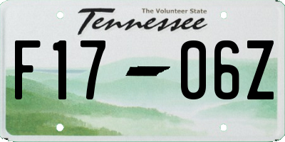 TN license plate F1706Z