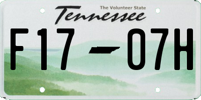 TN license plate F1707H