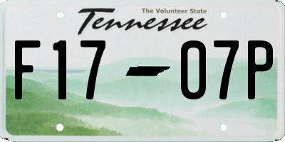 TN license plate F1707P