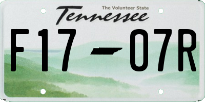 TN license plate F1707R