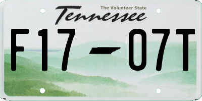 TN license plate F1707T