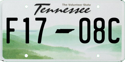 TN license plate F1708C