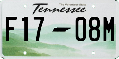 TN license plate F1708M