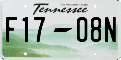 TN license plate F1708N