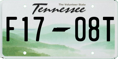 TN license plate F1708T
