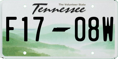 TN license plate F1708W