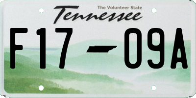 TN license plate F1709A