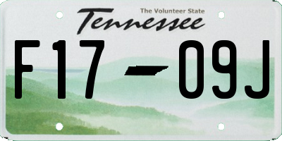 TN license plate F1709J